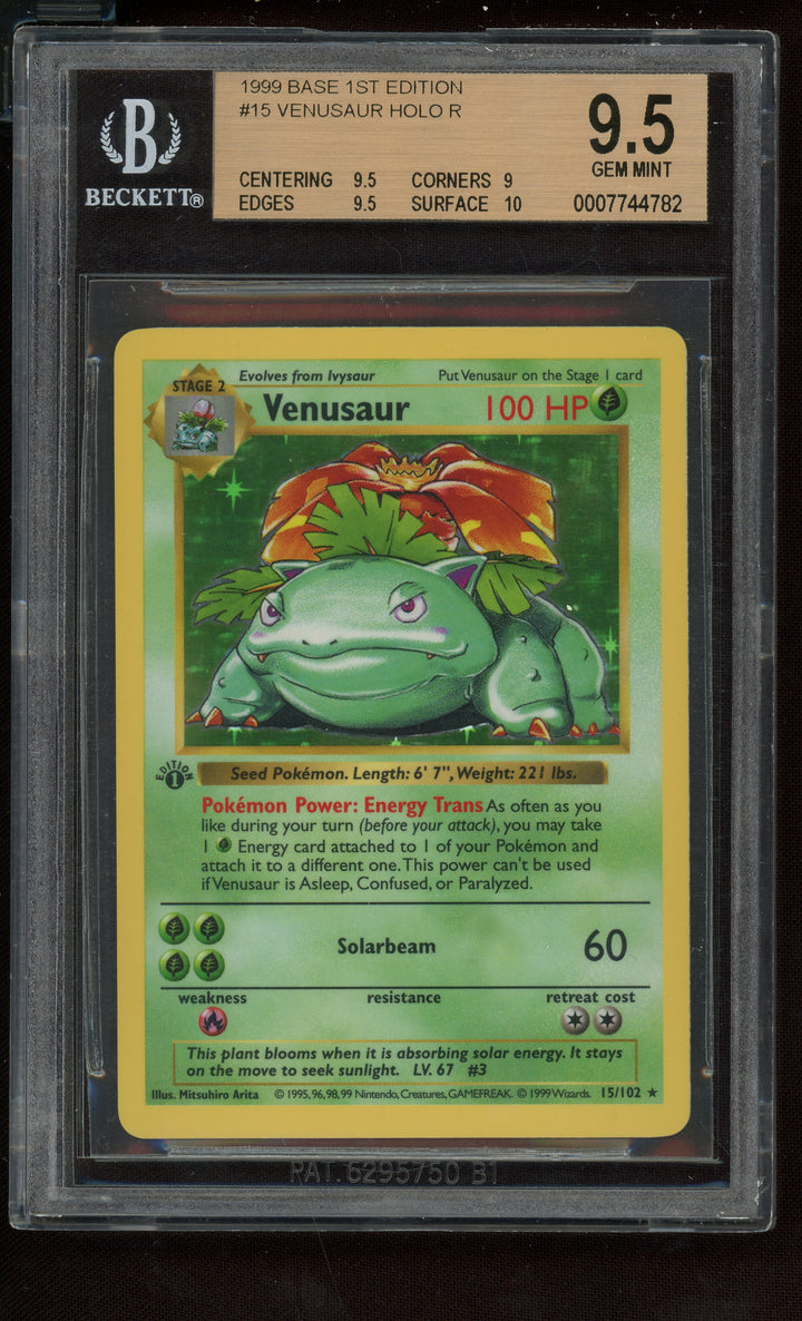 Venusaur BGS 9.5 (Shadowless 1st Edition)