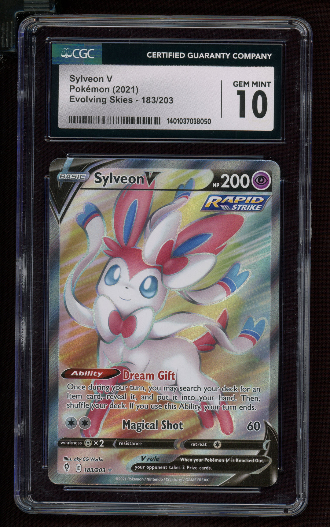 Sylveon V CGC 10 (FA Evolving Skies)