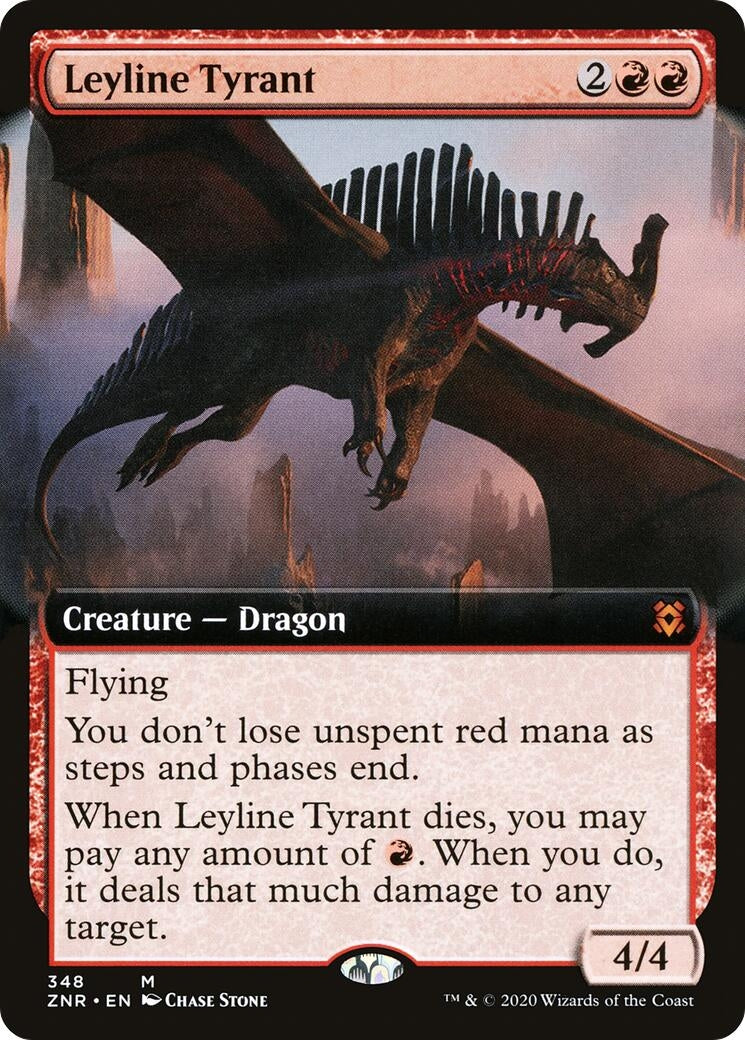 Leyline Tyrant Extended Art (348) [ZNR]