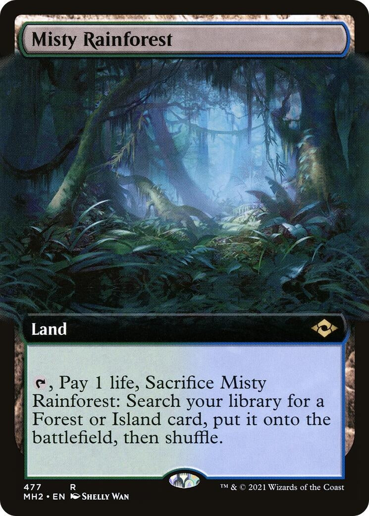 Misty Rainforest Extended Art (477) [MH2]