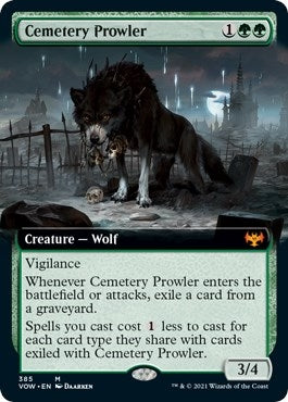 Cemetery Prowler Extended Art (385) [VOW]