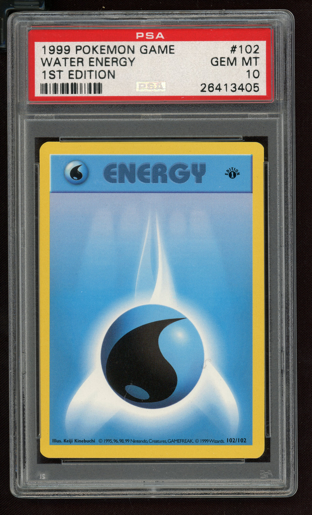 Water Energy PSA 10 (Shadowless 1st Edition)