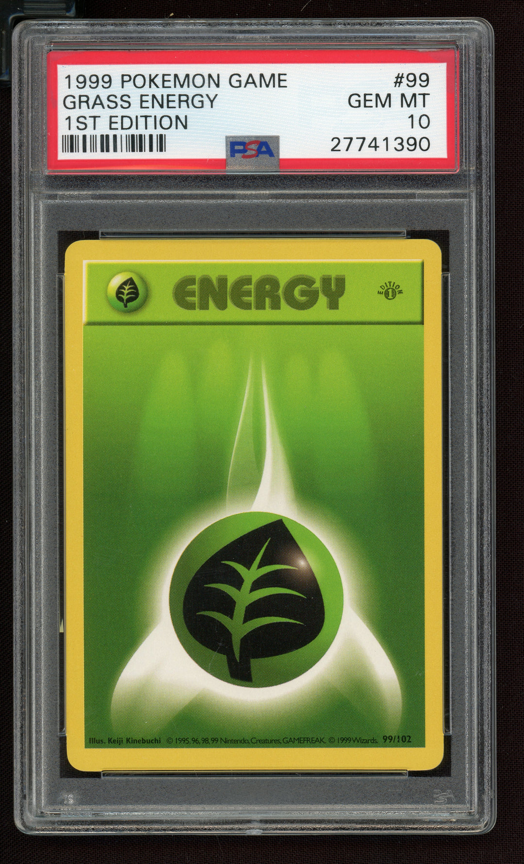 Grass Energy PSA 10 (Shadowless 1st Edition)