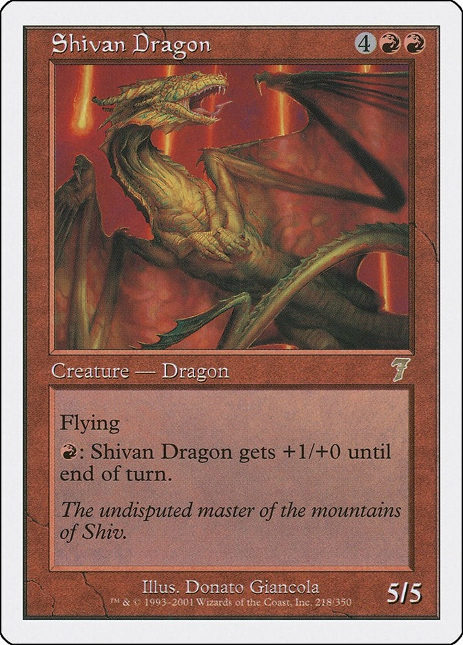 Shivan Dragon (218) [7ED]