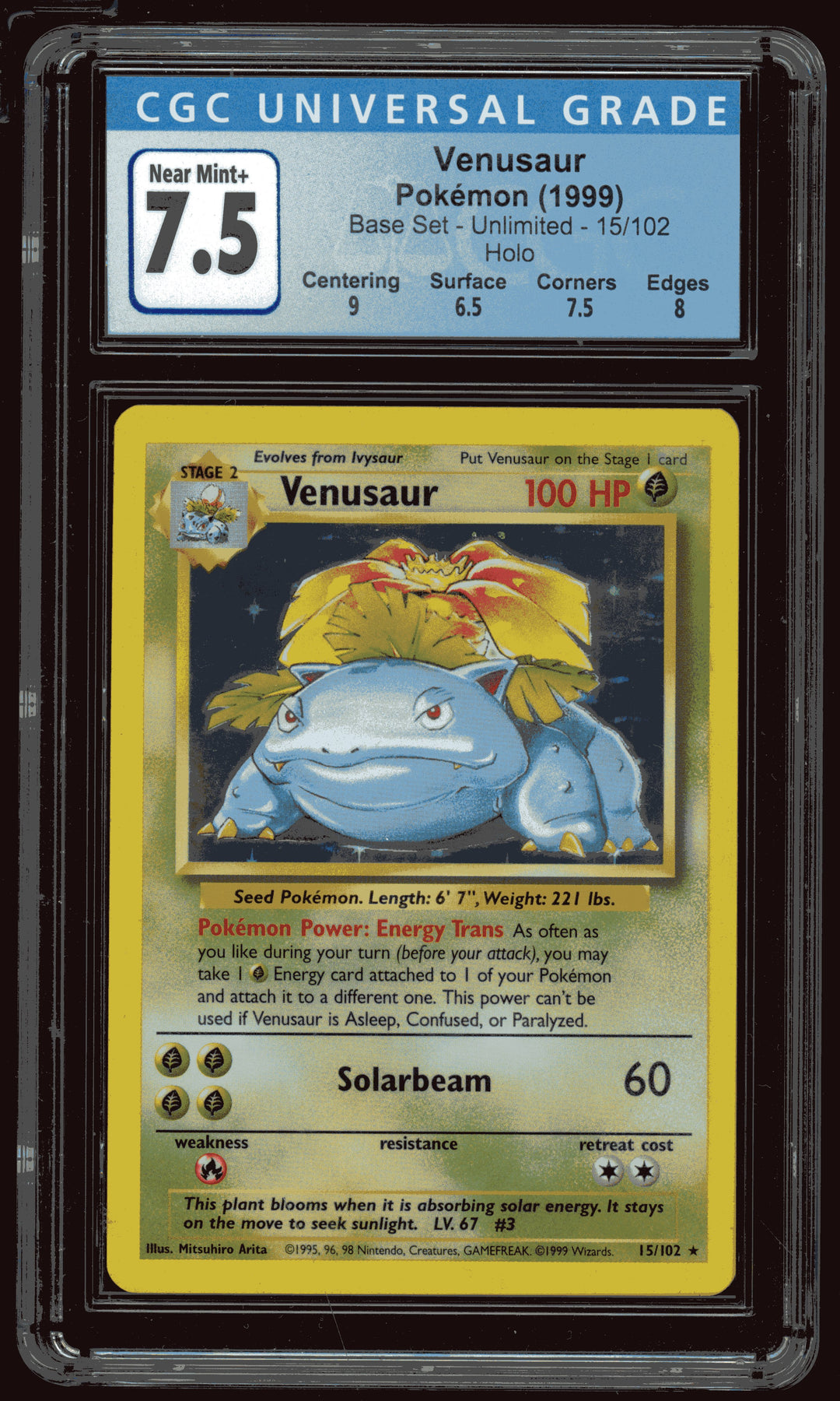 Venusaur CGC 7.5 (Base Set)