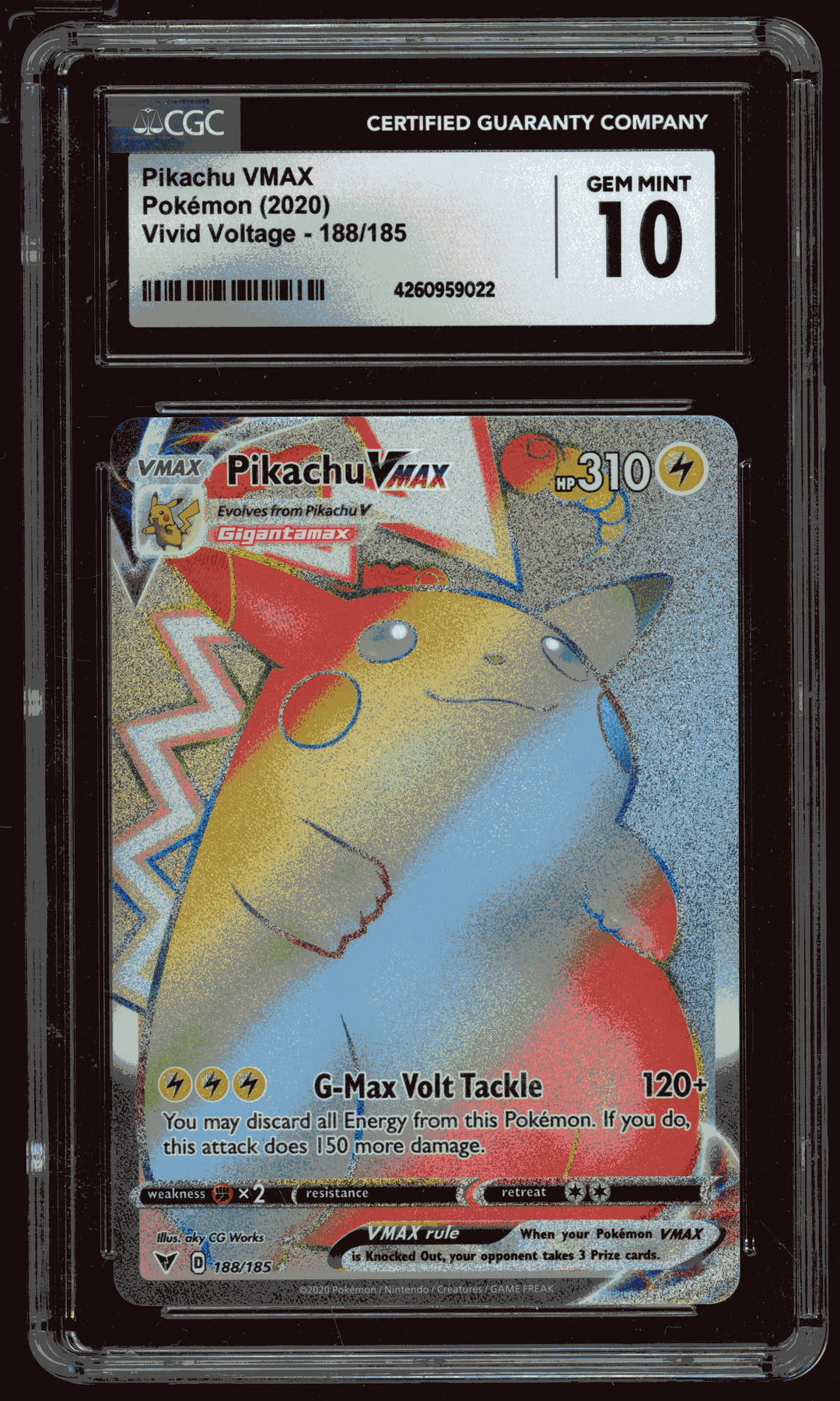 Pikachu Vmax CGC 10 (Secret Vivid Voltage)