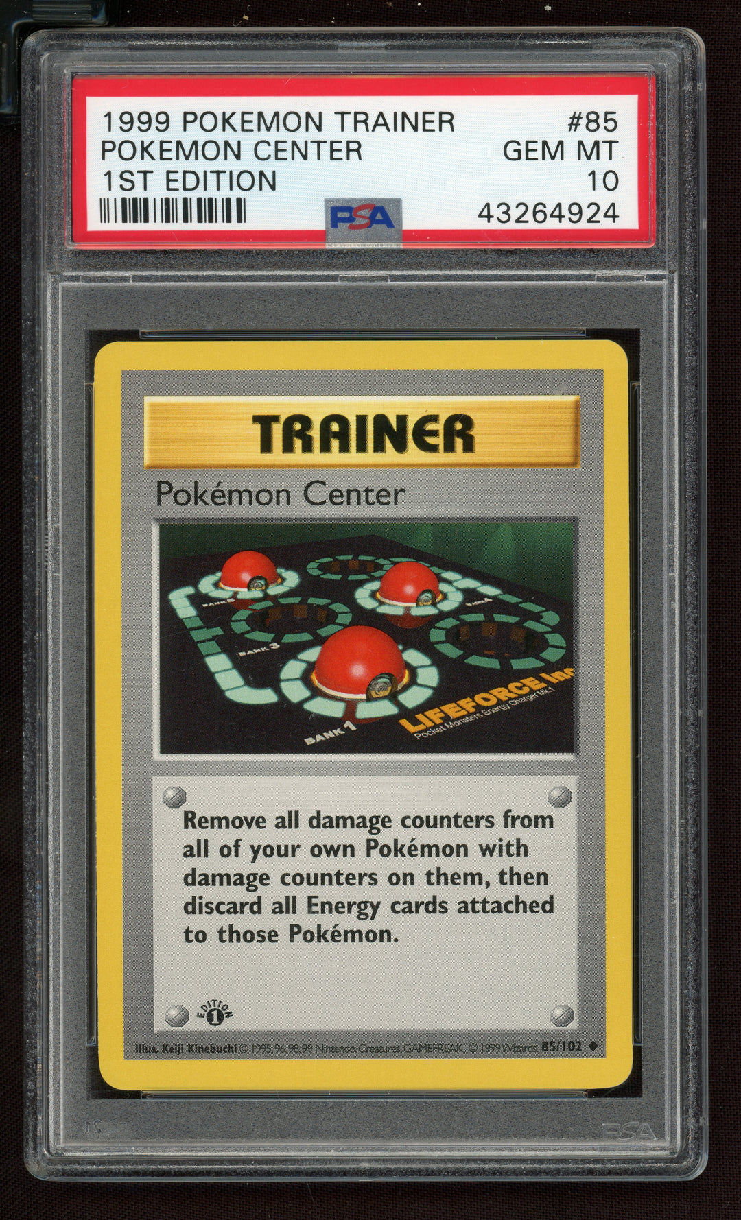 Pokemon Center PSA 10 (Shadowless 1st Edition)