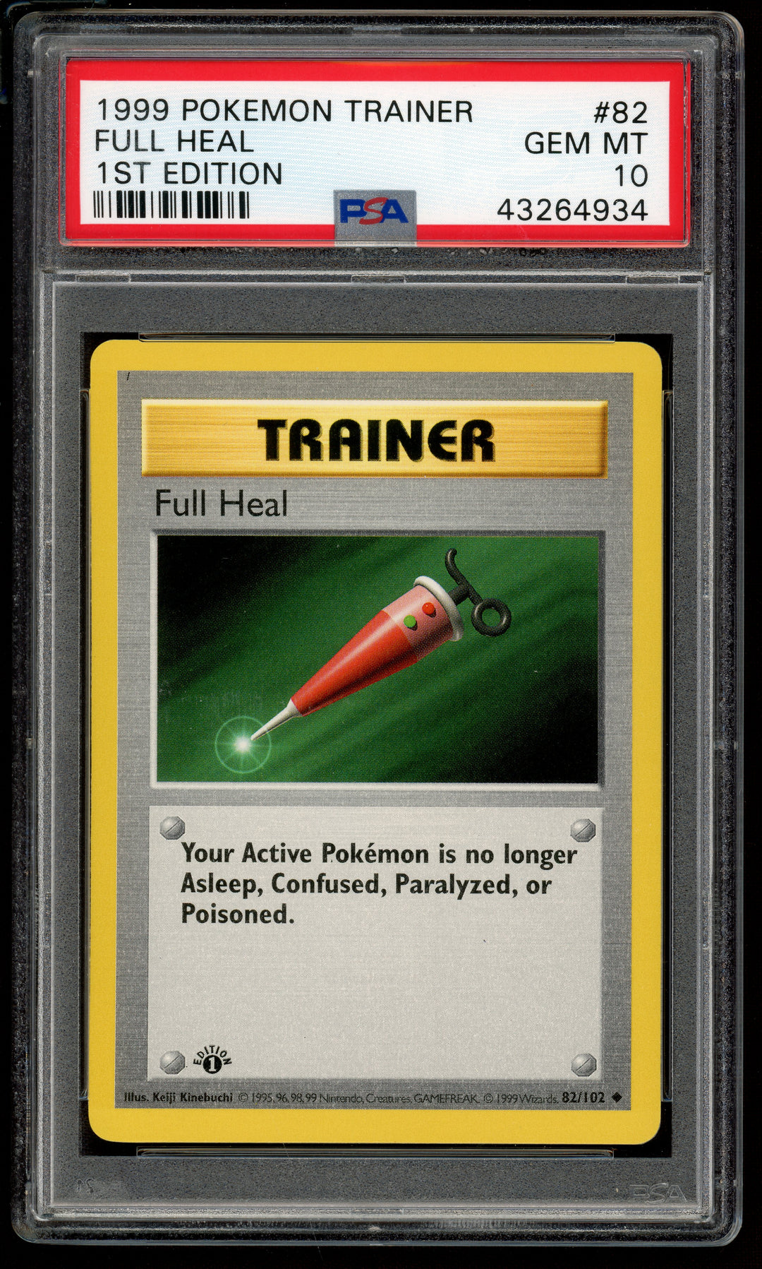 Full Heal PSA 10 (Shadowless 1st Edition)