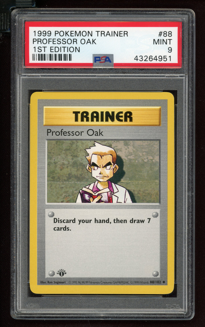 Professor Oak PSA 9 (Shadowless 1st Edition)