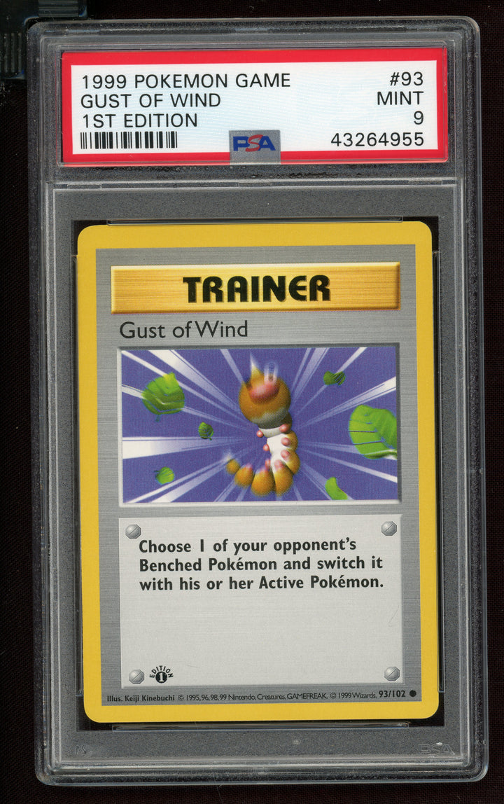 Gust of Wind PSA 9 (Shadowless 1st Edition)