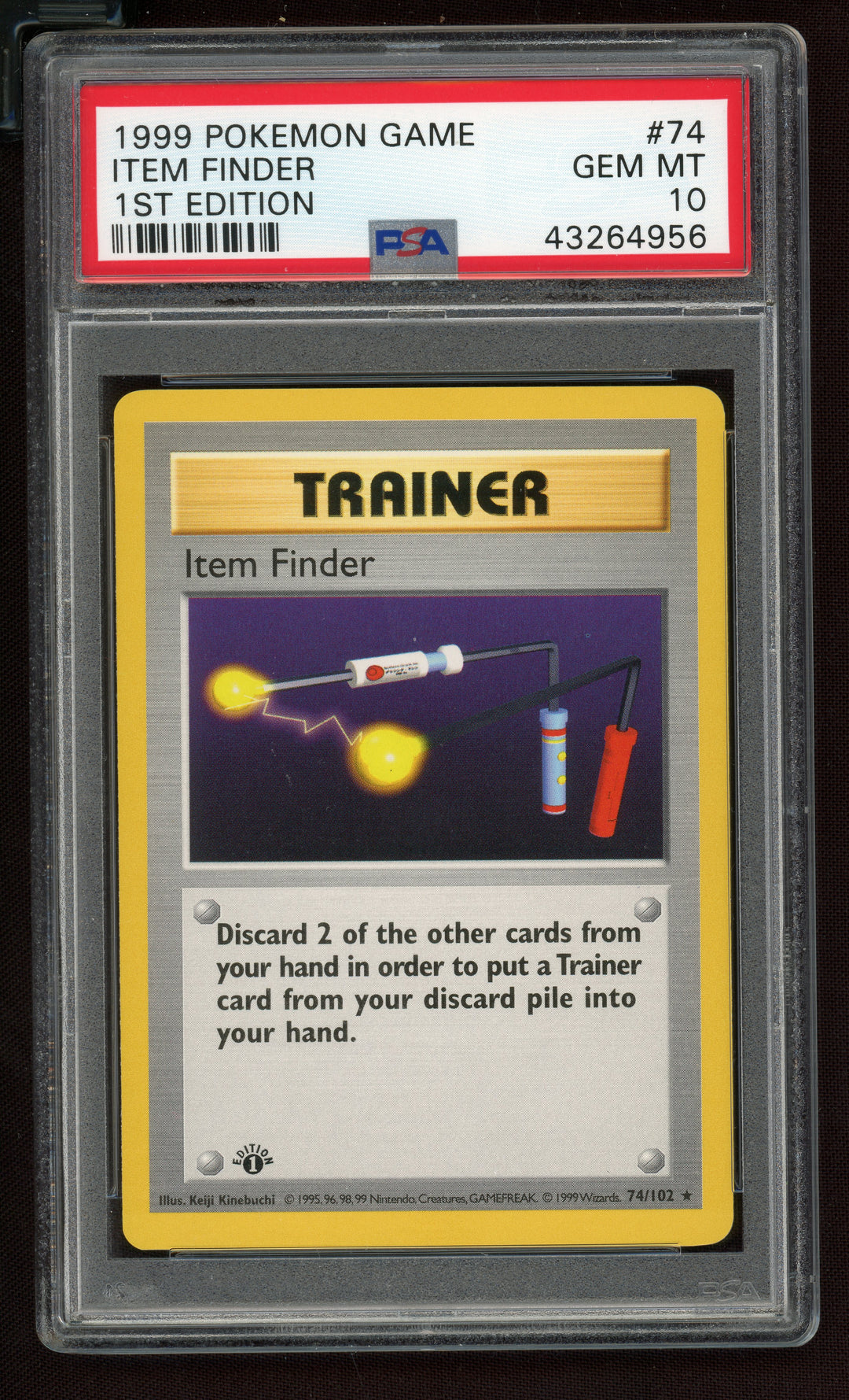 Item Finder PSA 10 (Shadowless 1st Edition)