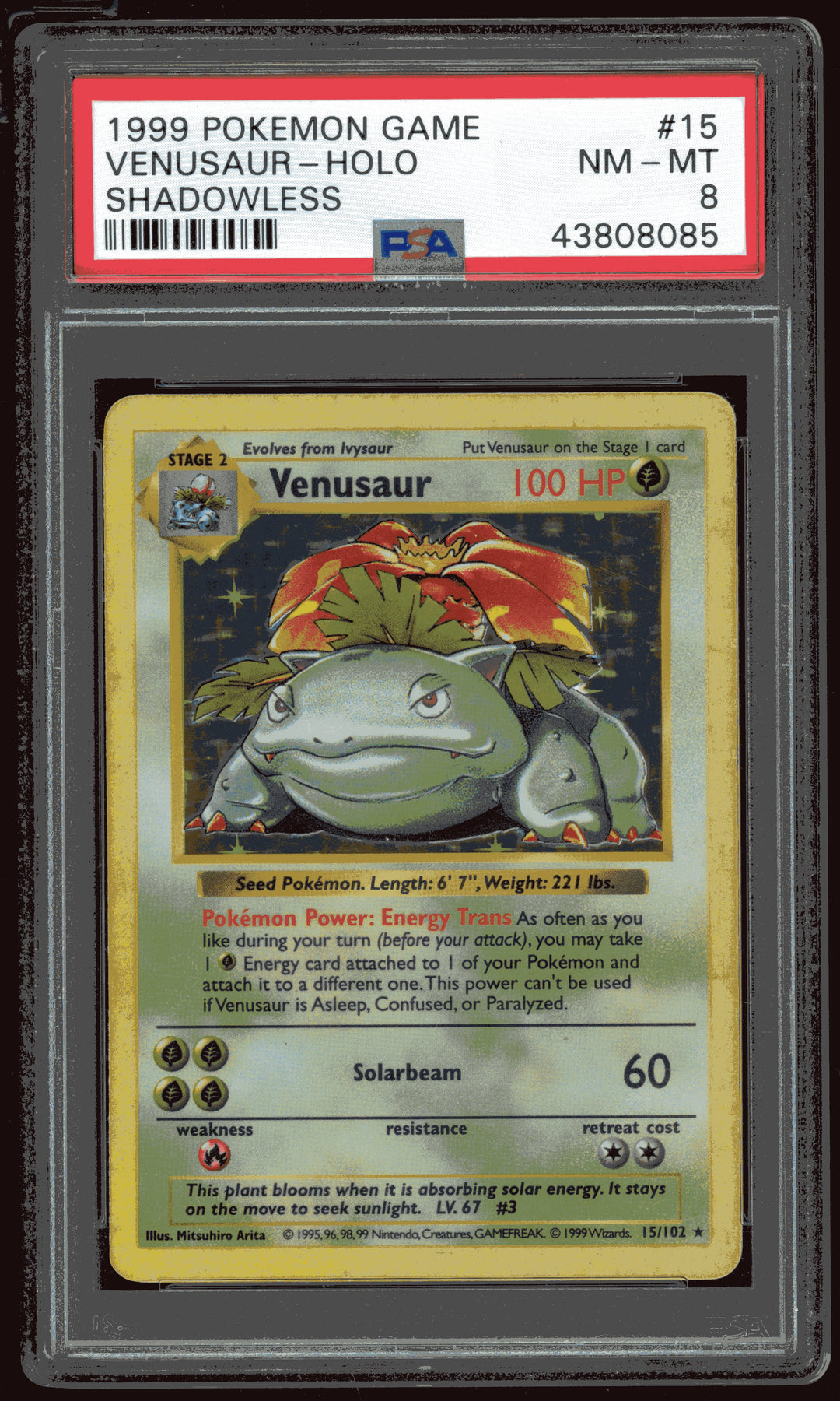 Venusaur PSA 8 (Shadowless Base Set)