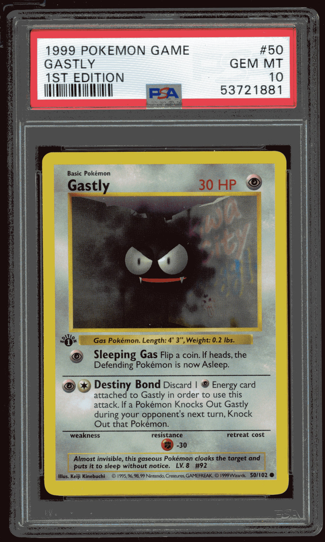 Gastly PSA 10 (Shadowless 1st Edition)