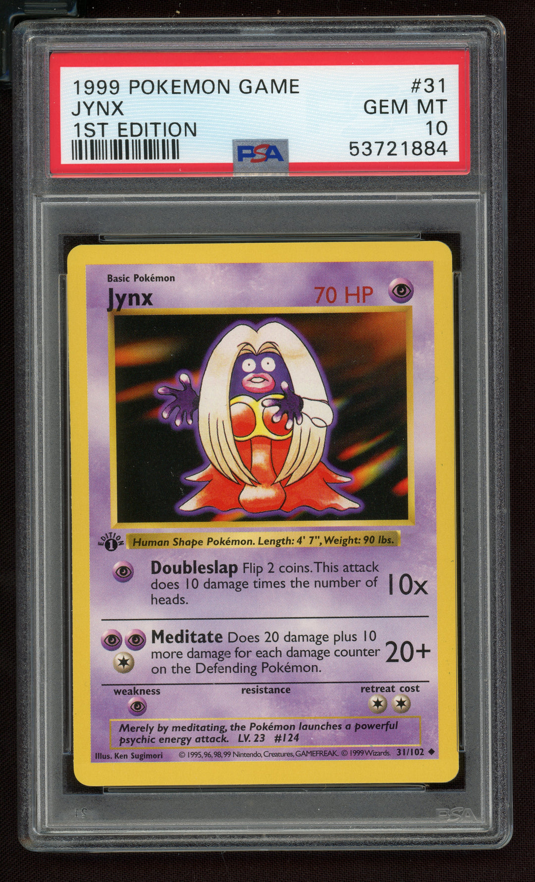 Jynx PSA 10 (Shadowless 1st Edition)