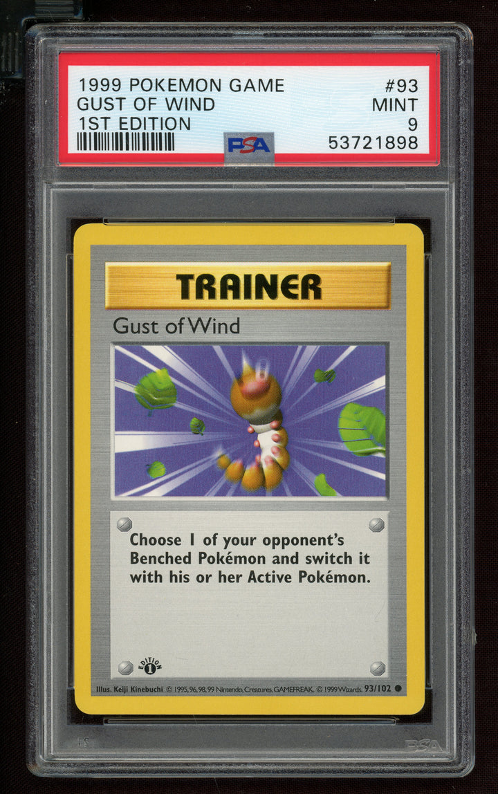 Gust of Wind PSA 9 (Shadowless 1st Edition)