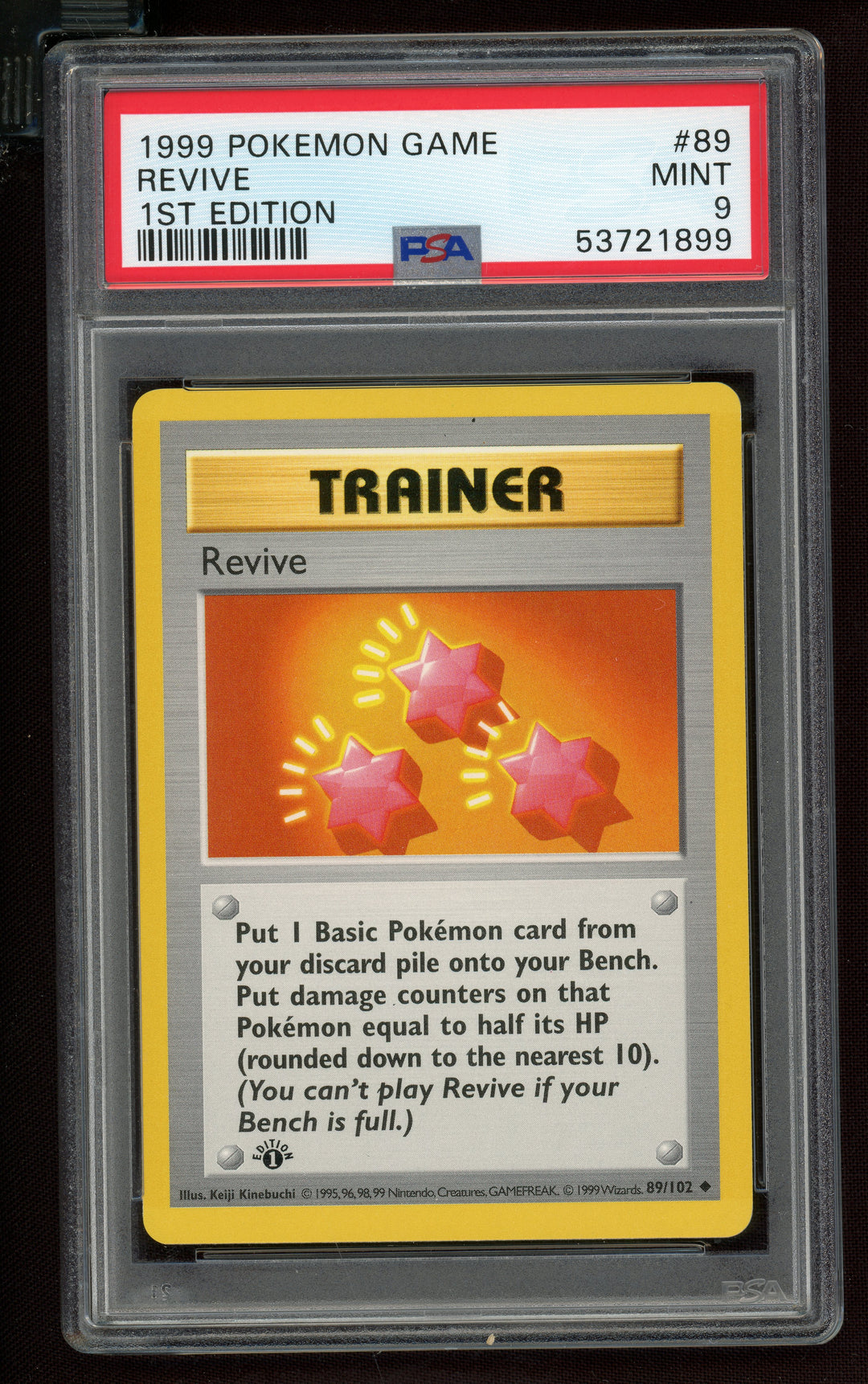 Revive PSA 9 (Shadowless 1st Edition)