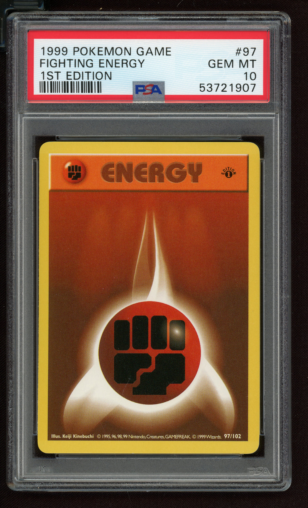 Fighting Energy PSA 10 (Shadowless 1st Edition)