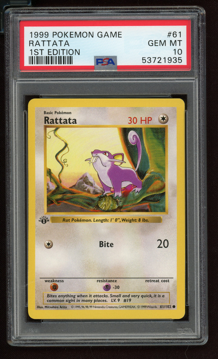 Rattata PSA 10 (Shadowless 1st Edition)