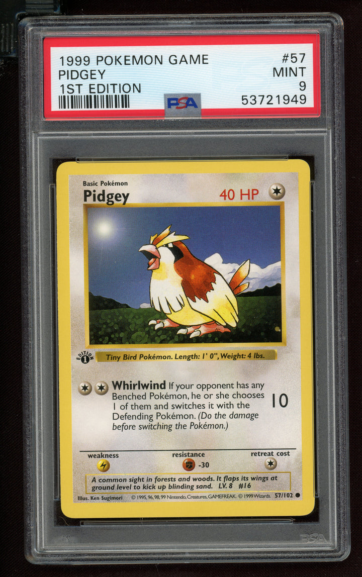 Pidgey PSA 9 (Shadowless 1st Edition)