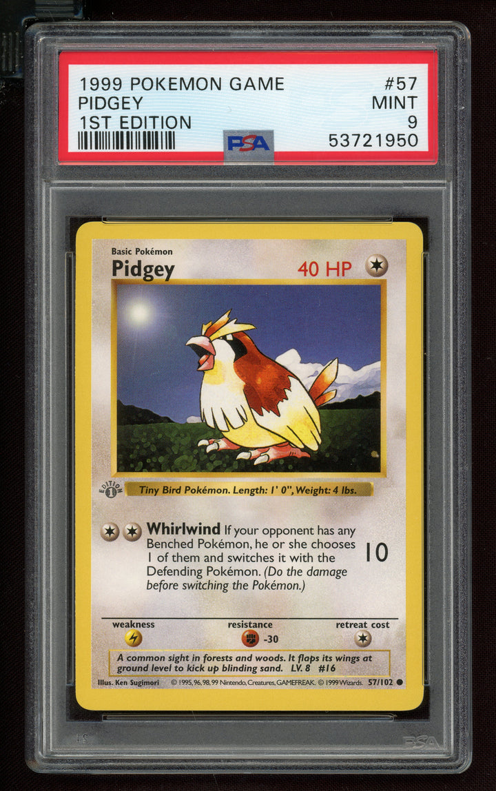 Pidgey PSA 9 (Shadowless 1st Edition)