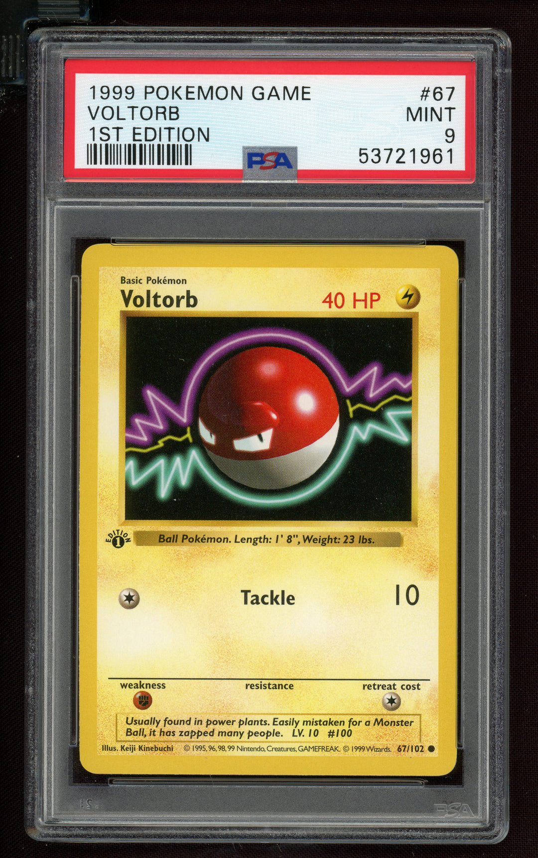 Voltorb PSA 9 (Shadowless 1st Edition)