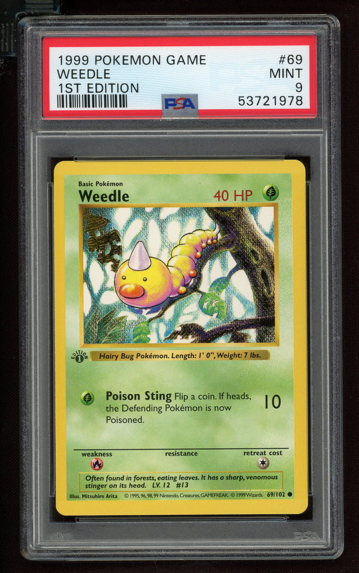 Weedle PSA 9 (Shadowless 1st Edition)