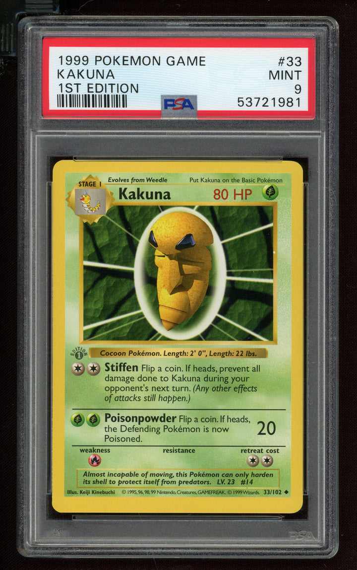 Kakuna PSA 9 (Shadowless 1st Edition)