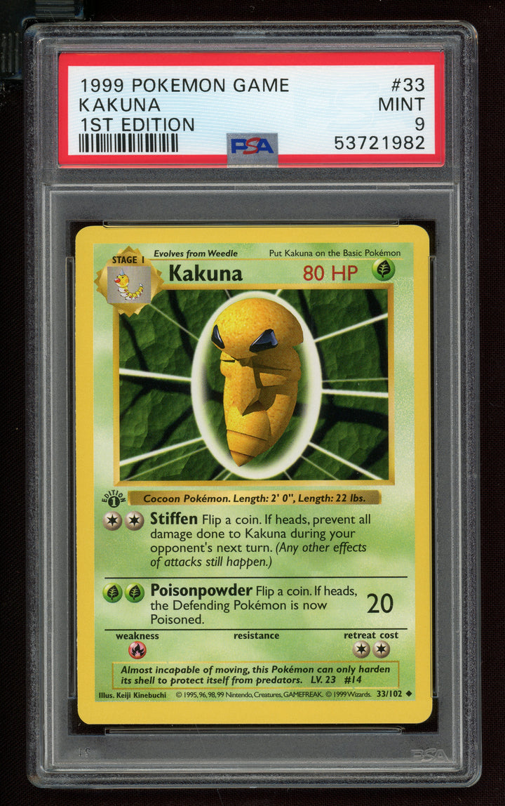 Kakuna PSA 9 (Shadowless 1st Edition)