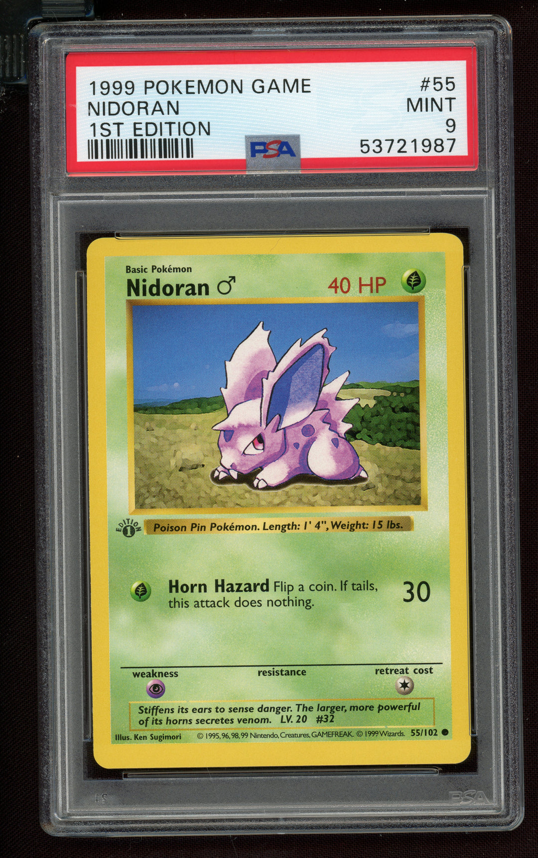 Nidoran PSA 9 (Shadowless 1st Edition)