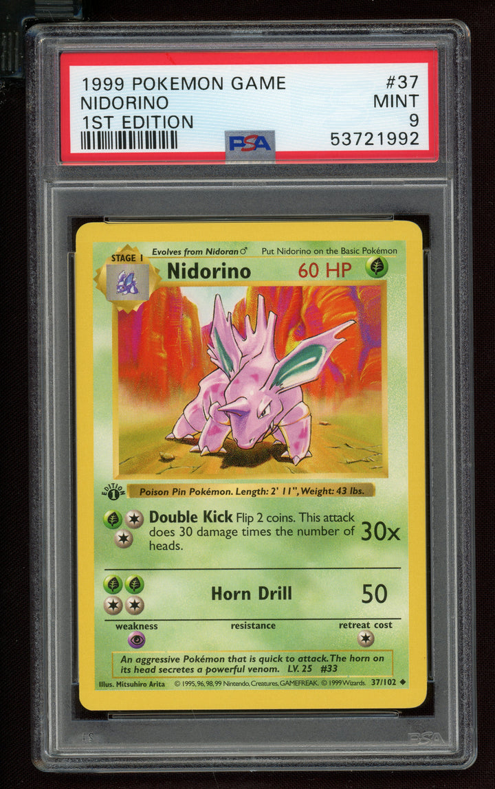 Nidorino PSA 9 (Shadowless 1st Edition)