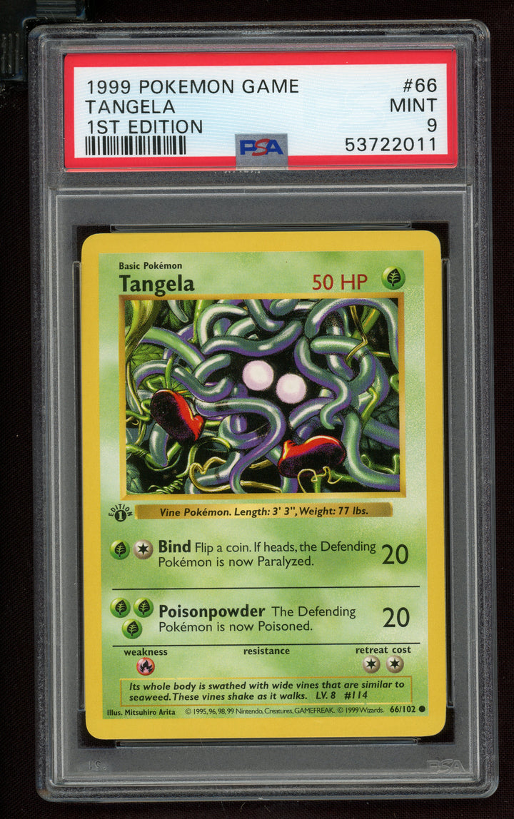 Tangela PSA 9 (Shadowless 1st Edition)