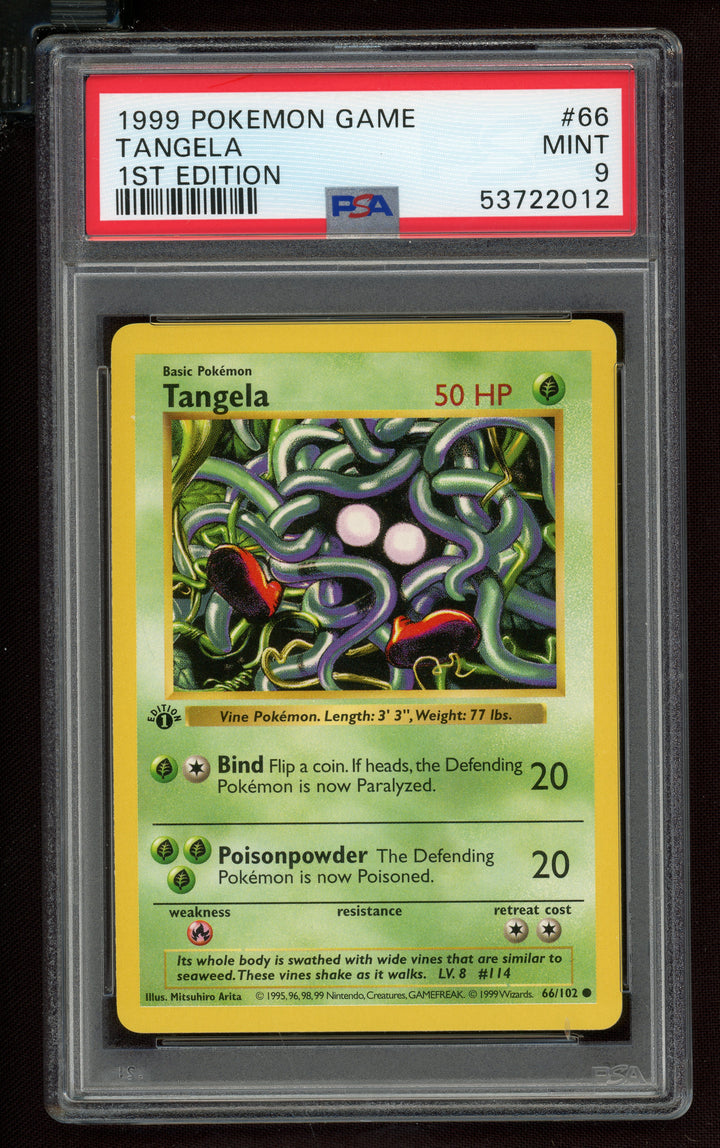 Tangela PSA 9 (Shadowless 1st Edition)