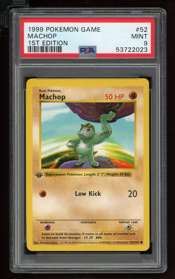 Machop PSA 9 (Shadowless 1st Edition)