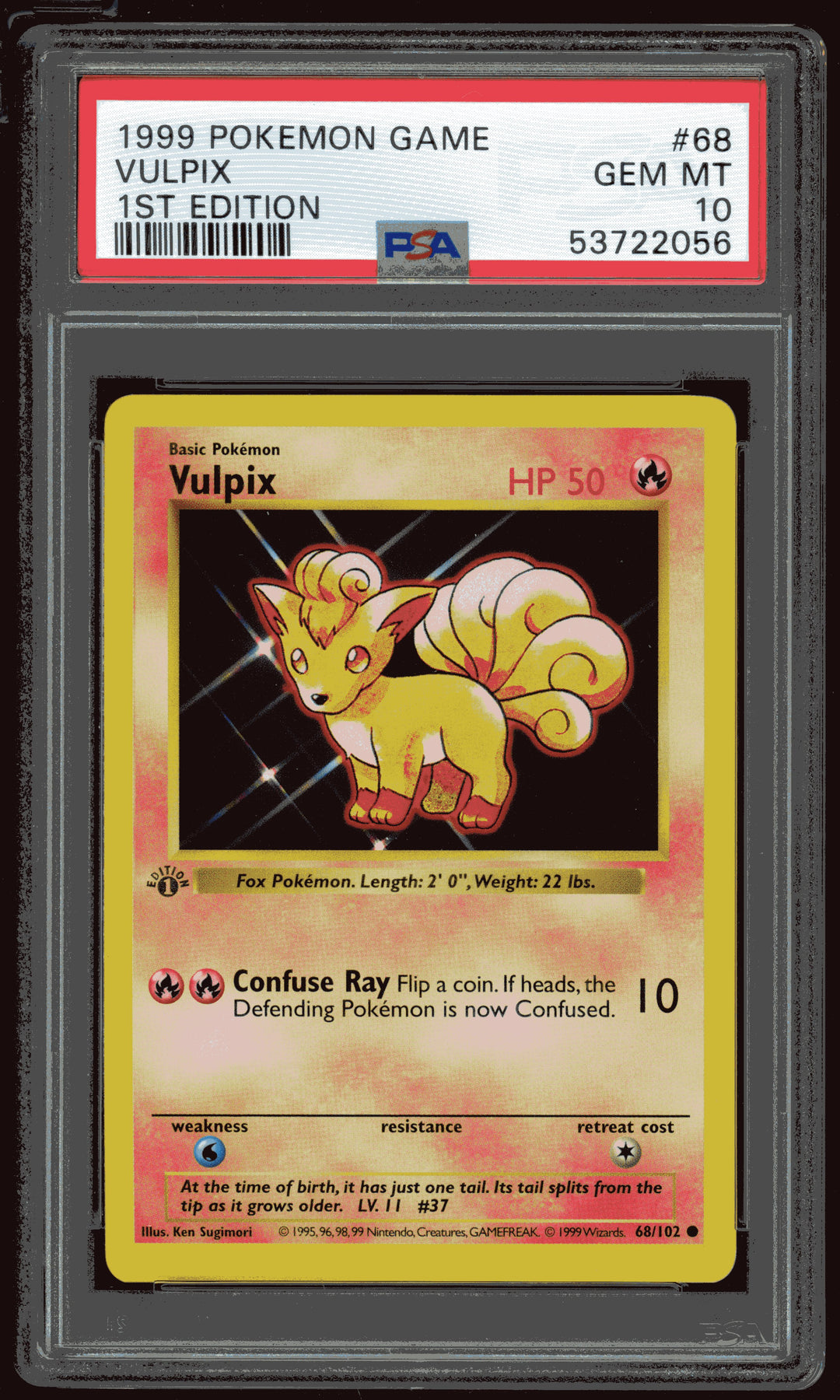 Vulpix PSA 10 (Shadowless 1st Edition)