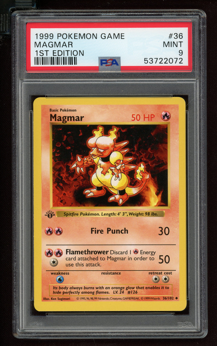 Magmar PSA 9 (Shadowless 1st Edition)