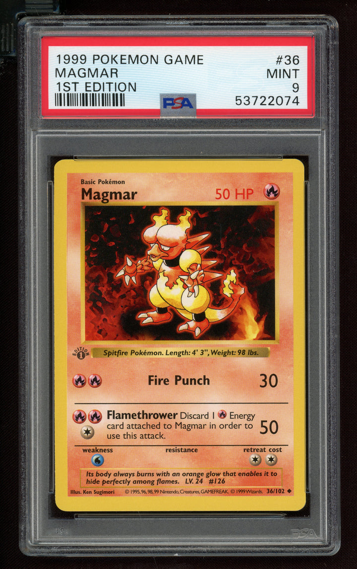 Magmar PSA 9 (Shadowless 1st Edition)