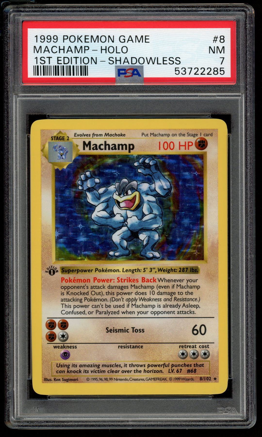 Machamp PSA 7 (Shadowless 1st Edition)