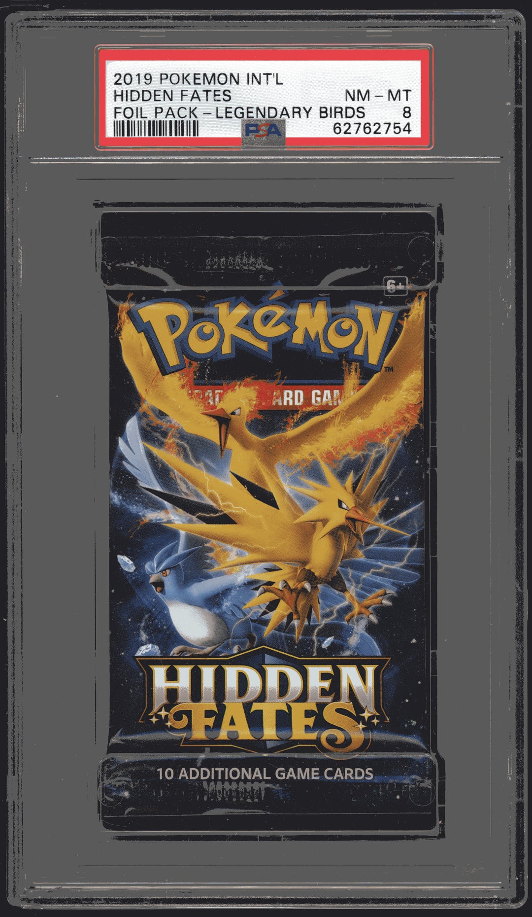 Hidden Fates Pack PSA 8 (Legendary Birds)