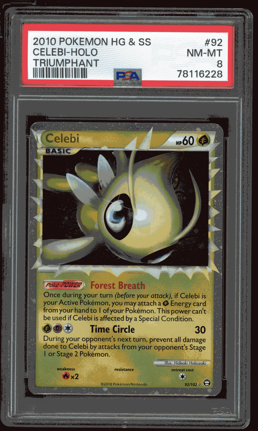 Celebi Prime PSA 8 (Triumphant)