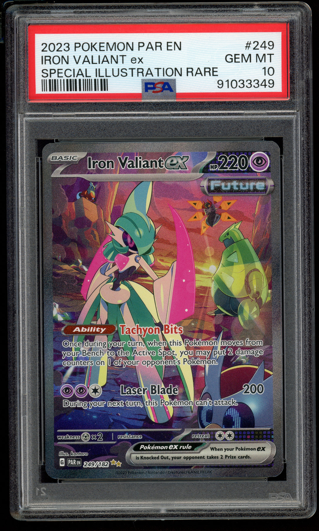 Iron Valiant Ex PSA 10 (SIR Paradox Rift)